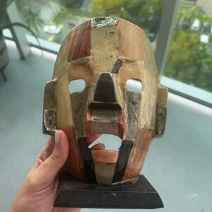 African Stone Mask Sculpture